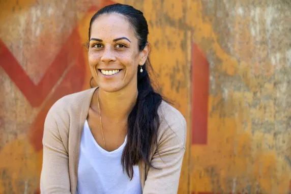 First Nations woman smiling